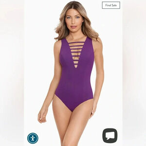 NWT Miraclesuit Amoressa romancing the stone veracruz one piece swimsuit sz 12